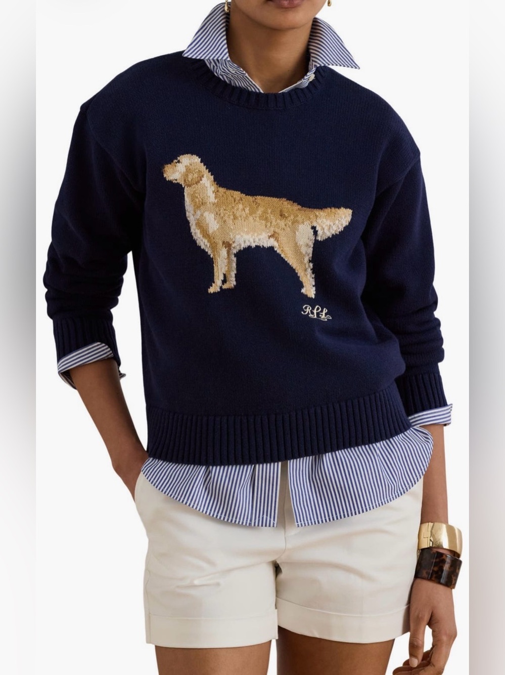 Lauren Ralph Lauren Golden
Retriever Intarsia Cotton
Sweater